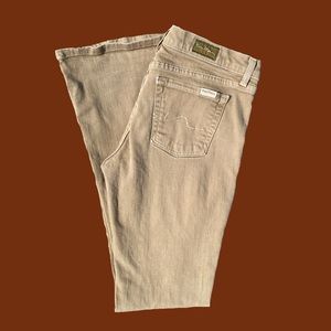 david hahn khaki/mustard lowwaist mild flare pants